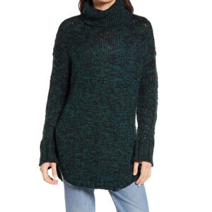 NWT Treasure And Bond Green Turtleneck Long Sleeve Sweater Size XS